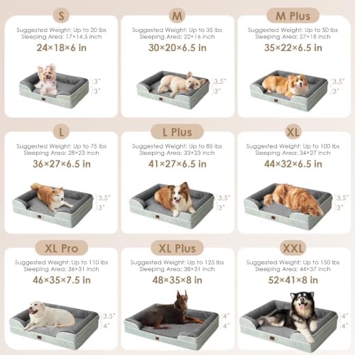 EHEYCIGA Orthopedic XXL Dog Bed, Waterproof Washable XL Big Pet Bed 46"