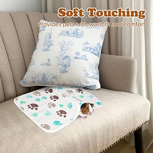 YUEPET Guinea Pig Blankets 3 Pack, Waterproof-Backed Fleece Liners, S