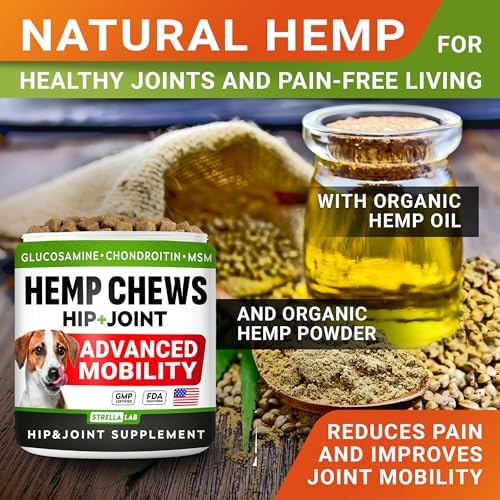 Advanced Joint Hemp Chews for Dogs Mobility - Hip & Joint Pain Relief Chews