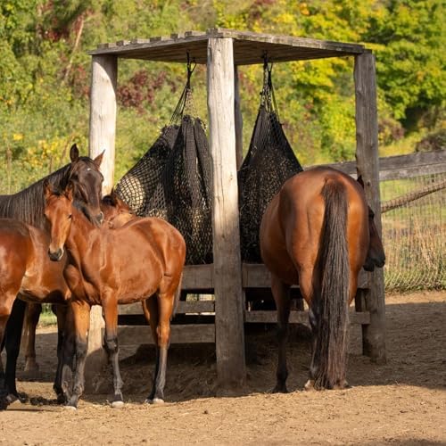 Aoneky Large Hay Net for Horses Slow Feed Horse Feeder Hay Bag 47 Inch Bale Size with Soft Knotless Nylon Mesh Fits Small Square Bales Up to 36x18x18 Inch