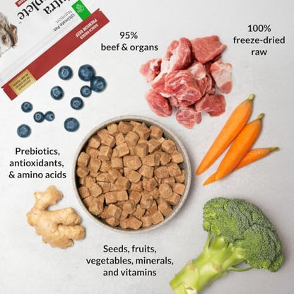 ULTIMATE PET NUTRITION Nutra Complete Freeze-Dried Raw Dog Food, Beef 1lb