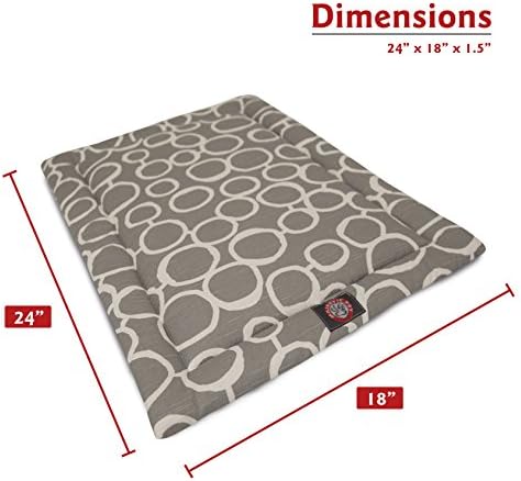 24" Fusion Gray Crate Dog Bed Mat By Majestic Pet Products