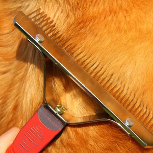 Pet Deshedding Rake Comb for Large Dogs Undercoat Grooming Brush
