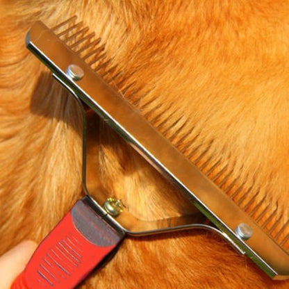 Pet Deshedding Rake Comb for Large Dogs Undercoat Grooming Brush