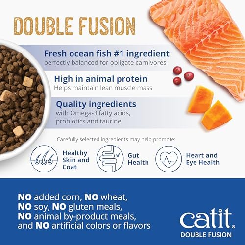 Catit Recipes Double Fusion Skin & Coat Cat Food - 10 lb