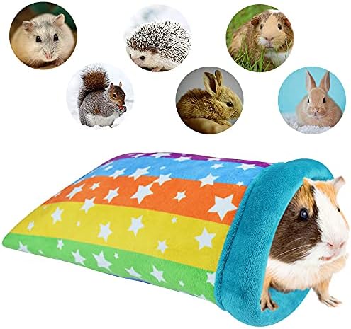 HOMEYA Hamster Sleeping Bag, Small Pet Animals Soft Flannel House Bed Nest Hideout Pouch Sack Sleeping Bed for Hedgehog Squirrel Bunny Guinea Pig Rat Warm Cage Decor Accessory (14 * 11 inch)