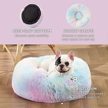 Bedsure Calming Small Dog Bed Donut Washable Cat＆Puppy Bed,23 inches