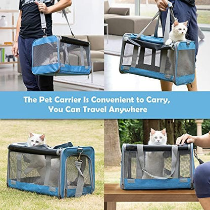 GAPZER Pet Carrier for Large and Medium Cat, Soft-Sided Pet Crate for Puppy