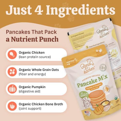 Organic Dog Pancake Mix, Chicken & Pumpkin, Bone Broth