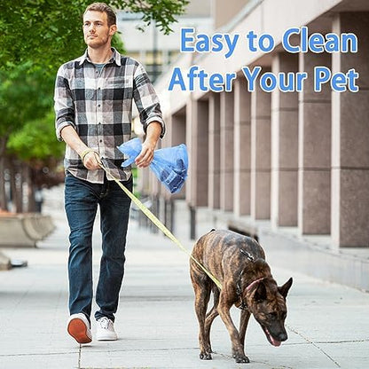 Toplive Dog Poop Bags Rolls, Pet Waste Bags, Extra Thick Strong Leak-Proof Dog Bag for Poop 8 Rolls (120 Bags), Assorted Colors with Cute Prints