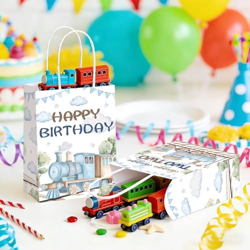 16Pcs Train 2nd Bday Party Favor Bags Chugga Chugga Two Two Goodie Bags