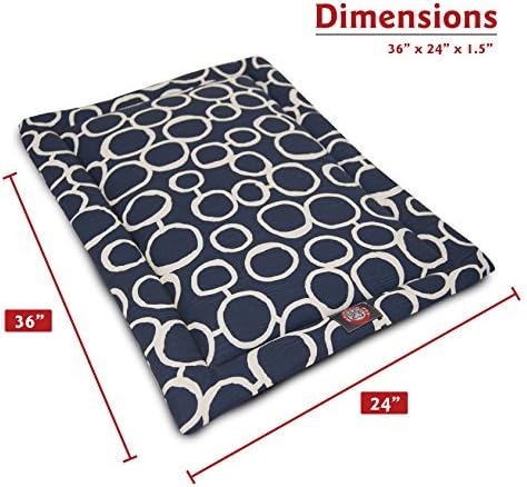 36" Fusion Navy Crate Dog Bed Mat By Majestic Pet Products
