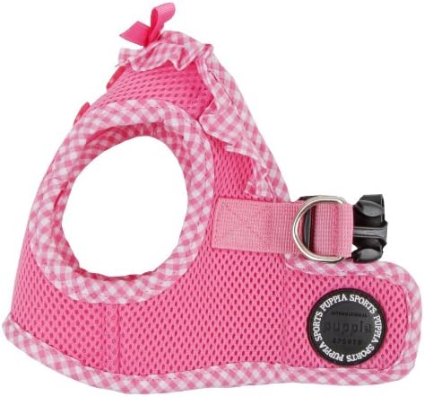 Puppia Vivien Vest Dog Harness Step-in All Season Mesh Cute No Pull No Choke Walking Training for Small Dog, Pink, Small