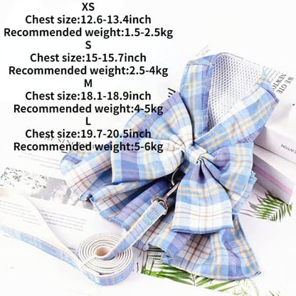 Rabbit Harness and Leash for Walking Escape Proof - Cute Skirt Mesh Breathable Bunny Vest Harness Outdoor Camping Hiking Training - Also Suit for Ferret Kittn Puppy Small Animals (Small,Purple)