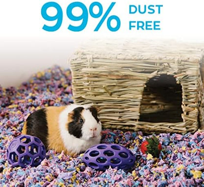Carefresh Confetti Small Pet Bedding, 99% Dust-Free Natural Paper with Superior 10 Day Odor Control & Absorption for Guinea Pigs, Hamsters, 50L, (Pack May Vary) (L0410)