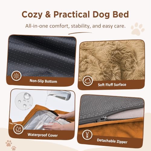 Comfort Expression Waterproof Orthopedic Dog Beds for Large Sized Dog