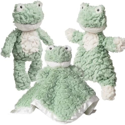 Mary Meyer Putty Nursery Lovey Stuffed Animal Security Blanket Soft Snuggle Toy, 13 x 13-Inches, Mint Green Frog
