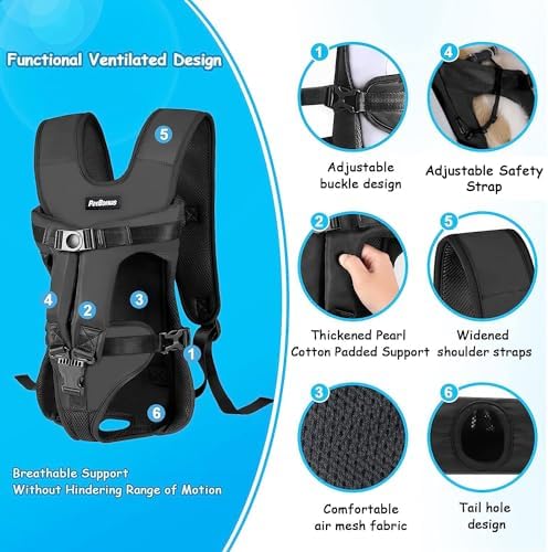 PetBonus Dog Front Carrier Backpacks, Legs Out Easy-fit Puppy Chest Carrier