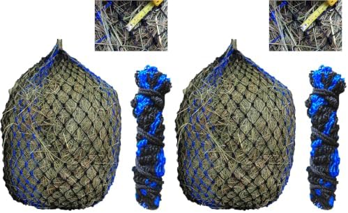 T TEKE Deluxe Slow hay Feeder hay nets, 1-3/4" Feeding Holes, Horse Supplies hay Bags for Horses, Goats (Pack of 2)