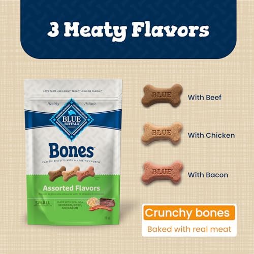 Blue Buffalo Bones Variety Pack Small Dog Biscuits, 16 oz, 4 ct