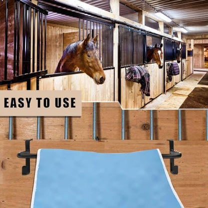 1Pcs Blanket Rack with Tack Rack,Portable Blanket Bar for Hanging Horse Blankets Pads Saddle Blankets,36 Inch