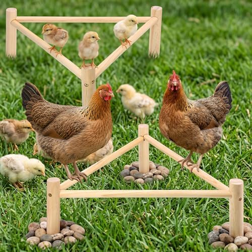 Chicken Perch for Coop & Brooder, Pine Wooden Chicken Roosting Bars (2 PCS)