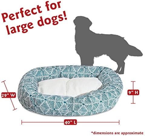 Majestic Pet 40" Charlie Emerald Sherpa Bagel Bed