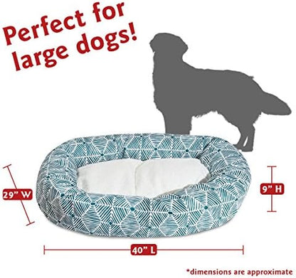 Majestic Pet 40" Charlie Emerald Sherpa Bagel Bed