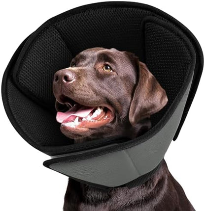 Queenmore Dog Cone for Large Dogs,Soft Dog Cone Stop Licking After Surgery