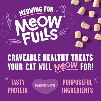 Stella & Chewy's Meowfulls Freeze Dried Cat Treats - Whitefish & Salmon Recipe - Raw Protein with Probiotics & Salmon Oil - 1 Calorie Per Treat - 1.5 oz