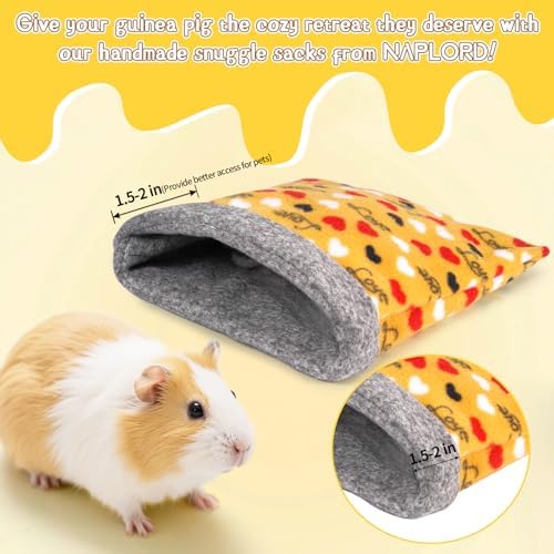 NAPLORD Small Pet Fleece Set,Guinea Pig Snuggle Sack, Tunnel,Fleece Forest Hideout,Square and Round Potty Pads for Guinea Pigs and More