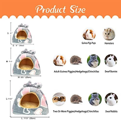 Guinea Pig Bed, Hideout House for Small Animals, Warm & Cozy