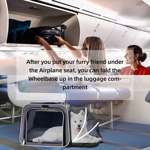 RUFF LIFE 101 Airline Approved Expandable Premium Pet Carrier on Wheels- Two Sided Rolling Carrier- Designed for Dogs & Cats- Extra Spacious Soft Lined Carrier! - Pink (RL-PET-CARRIER-WHEELS)