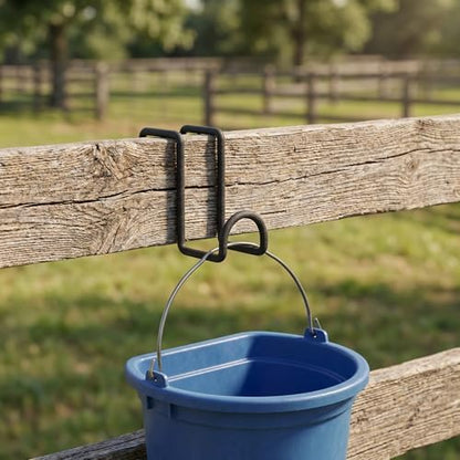 Cididu 8 Pcs Tack Hook 4 Inch, Heavy Duty Horse Halter Rack, Over Rail Bridle Hooks, Metal Horse Water Bucket Hangers for Hanging Horse Bridles, Saddle Fence Door Holder, Horse Stall Accessories
