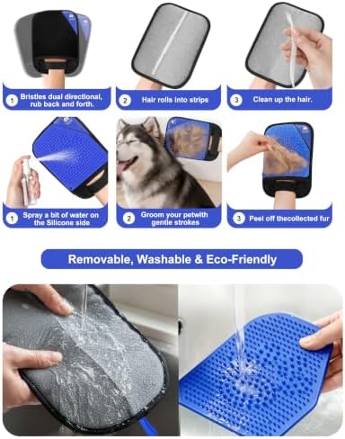 Pet Hair Remover for Furniture, 2-in-1 Pet Hair Removal Glove for Cats Dogs