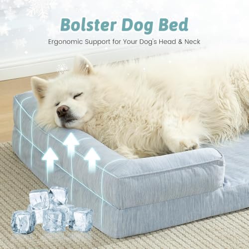COZY KISS Orthopedic Dog Cooling Bed Washable for Extra Large Dogs, XXL
