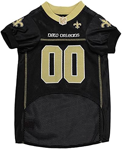 Pets First NFL New Orleans Saints Dog Jersey, Size X-Small, Football Shirt Costume for Pet, Dog Sports T-Shirt, NFL Team Clothing for Cats, Licensed Pet Apparel Available in 7 Sizes and 32 Teams