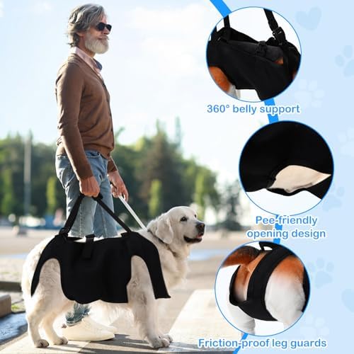 Shinylin Dog Carry Sling Emergency Backpack Dog Lift Harness, M