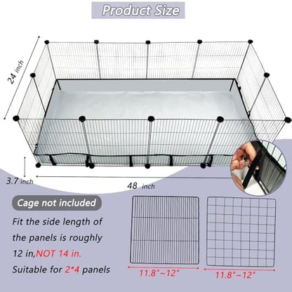 DZWLKJ Guinea Pig Cage Liner Tarp Bottom Waterproof and Washable.Available in 22 Sizes. Base Also for Rabbits, Bunny, Chinchesillas, Hedgehog, Ferrets and Other Small Animals(24x48 inches)