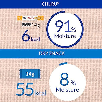 INABA Churu Lickable Creamy Purée Cat Treats 3 Flavor Tuna and Chicken Variety Pack, 4 Count Pack of 18 (72 Tubes Total)