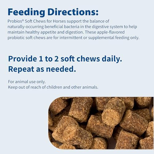 Probios Horse Probiotic Soft Chews, Apple Flavor, 1.32 lb, 2-Pack