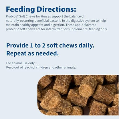 Probios Horse Probiotic Soft Chews, Apple Flavor, 1.32 lb, 2-Pack