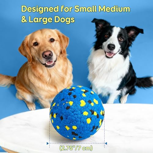 Kimee Dog Balls Tennis Balls Dog Chew Toys for Aggressive Chewers ETPU 4Pcs