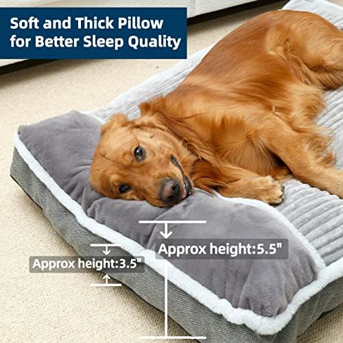 WINDRACING Large Dog Bed with Pillow for Crate Kennel, Sofa Dog Bed, Super Soft pet Bed for Medium, Jumbo, Furniture