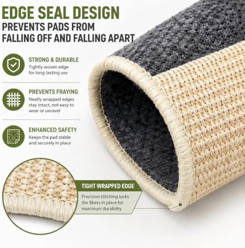 FHTONGE 2 Pcs Sisal Rabbit Scratching Mats for Cage Bedding Summer Cooling