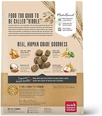 The Honest Kitchen Whole Food Clusters Whole Grain Chicken & Oat Dry Dog Food, 1 lb Bag (Pack of 2)