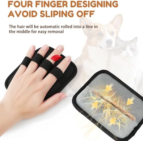 PETPAWLOVELY-1PCS Pet Hair Removal Glove,Electrostatic Pet Hair Remover Glove,Reusable Cat & Dog Hair Remover for Couch,Furniture,Clothing & Bedding,Carpet,Car Seat...Magic Brush Pet Hair
