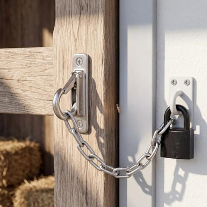 Metal Bucket Hooks for Horse Stalls, Wall-Mounted Feed Holder (2 Pcs)