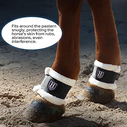 Harrison Howard Essential Premium Horse Pastern Wraps with Berber Fleece Lining, Sold in Pairs