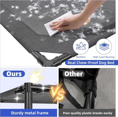 Simple Trending Elevated Dog Bed for Large Dogs, Waterproof Raised Dog Cot